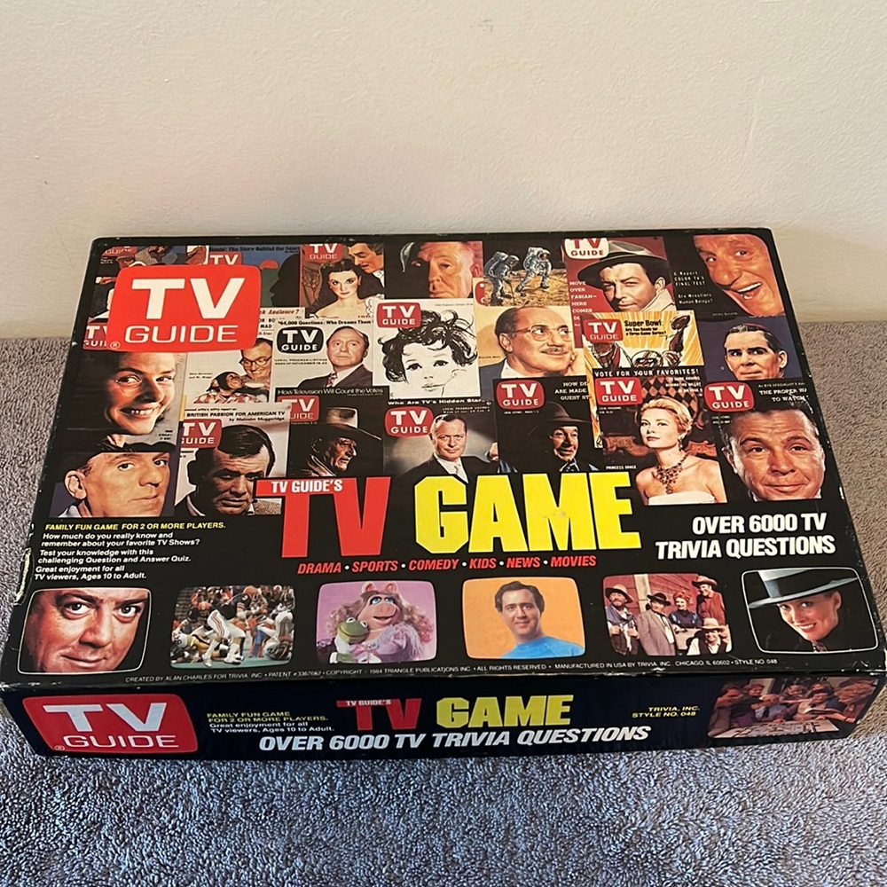 Vintage TV Guild TV Game Trivia Questions Drama Sports Comedy Kids News Movies